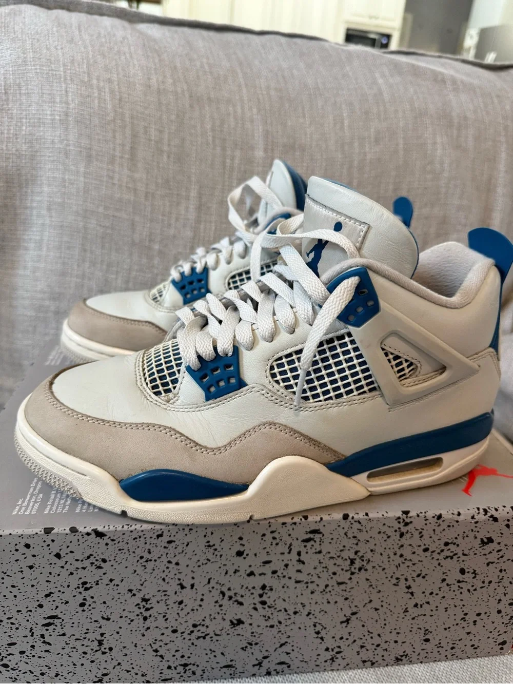 Air Jordan 4 retro military blue.